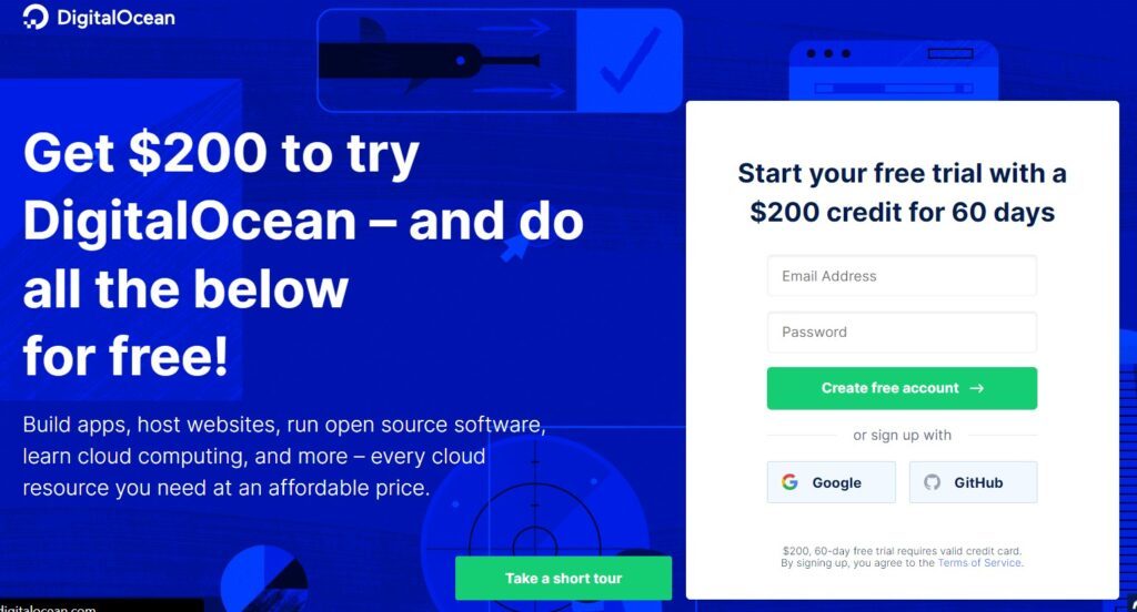 free SSD VPS trial by DigitalOcean