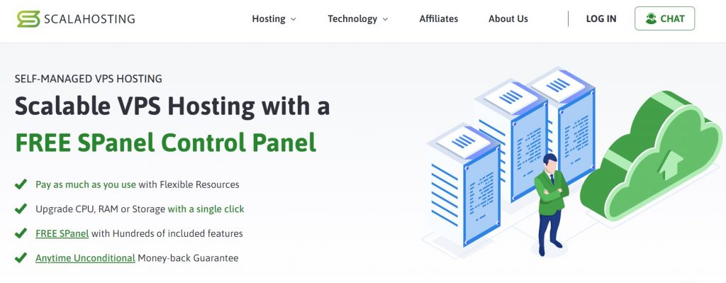 free SSD VPS trial by ScalaHosting