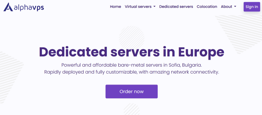 AlphaVPS - Dedicated Server