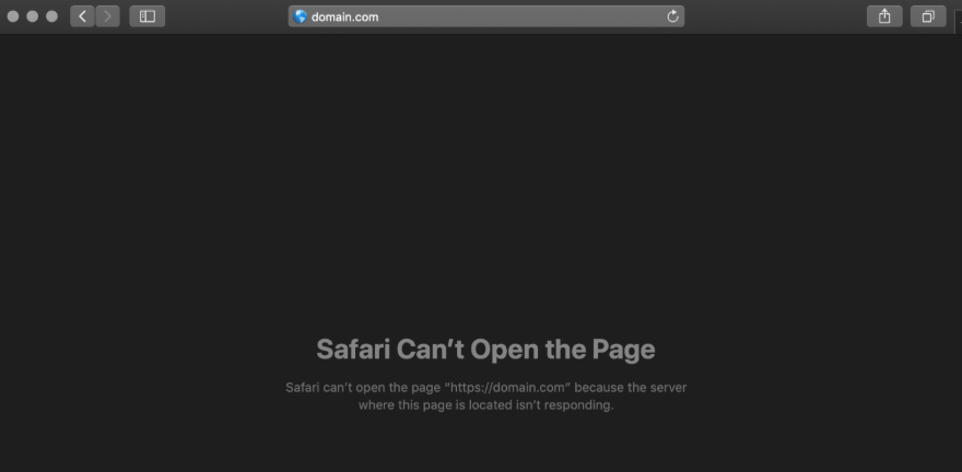 ERR_CONNECTION_TIMED_OUT-error in Safari