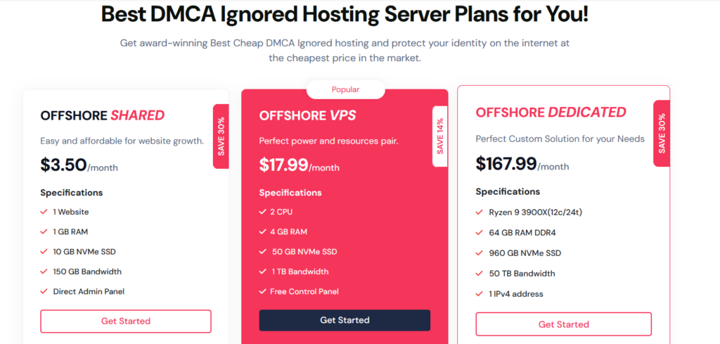 Prices & Plans - QloudHost