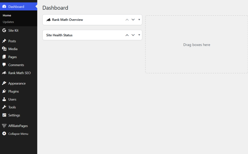 WordPress Dashboard