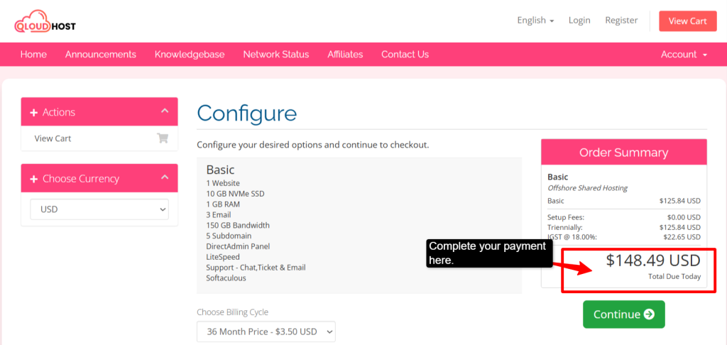 Complete your payment